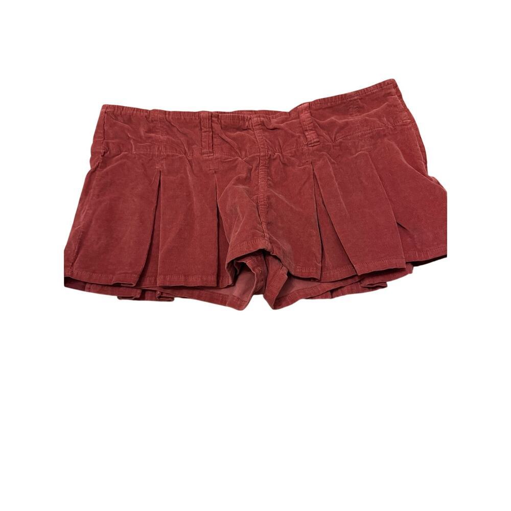 Free People Corduroy Pleated Micro Mini Skirt Skort size 8 Y2K Style Twee - Picture 4 of 6